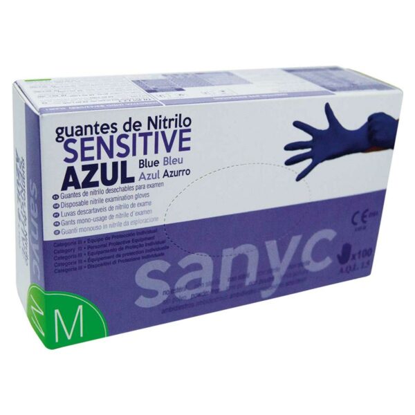 guantes nitrilo sensitive s polvo sanyc